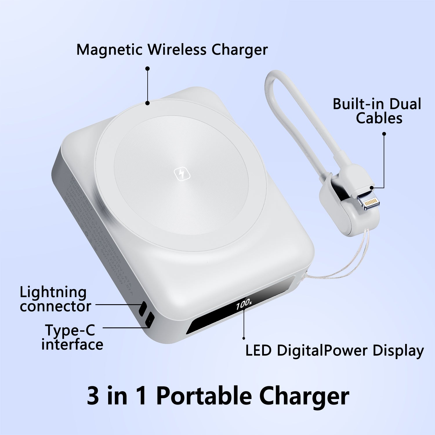 Magsafe Battery 10000mAh Magnetic Power Bank Outdoor