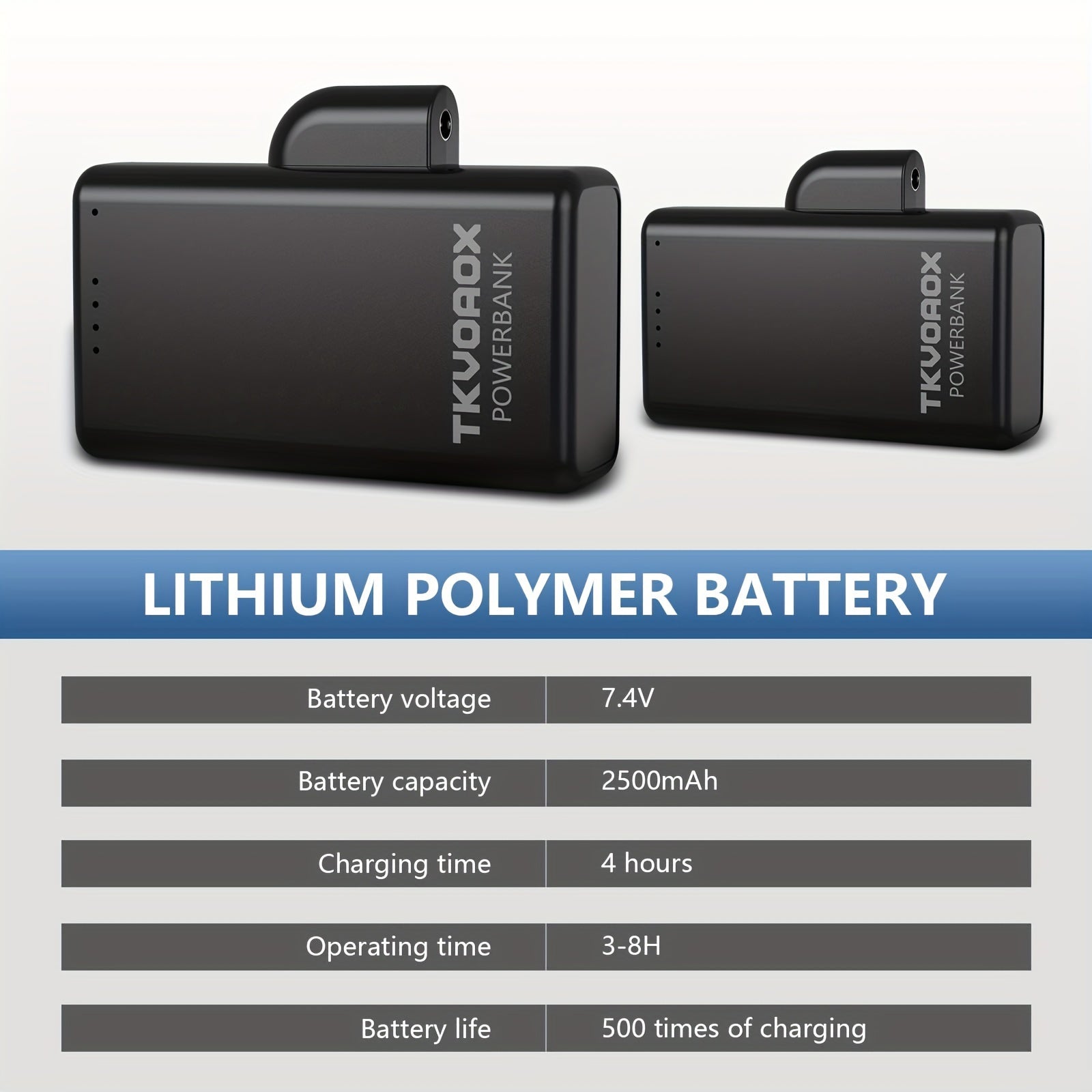 Rechargeable Batteries for Heatd Gloves 7.4V 5000mAh