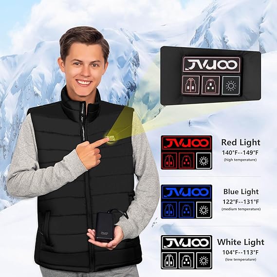 Men's Heated Vest with 16000mAh Power Bank Pack