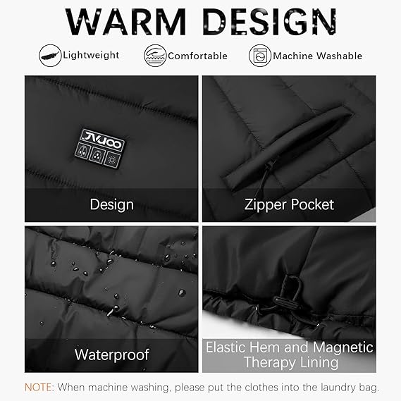 Men's Heated Vest with 16000mAh Power Bank Pack