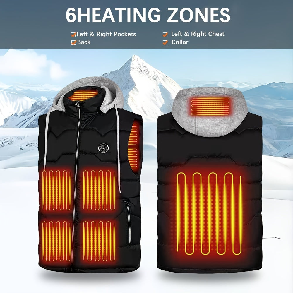 Men's Heated Vest With Gray Hooded