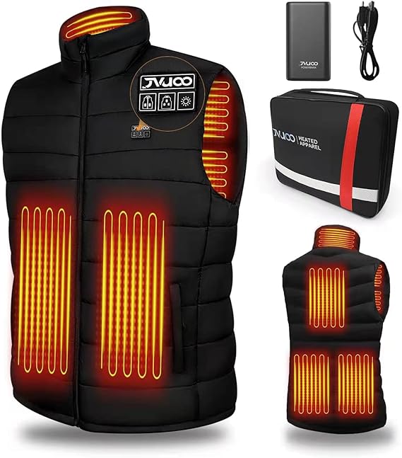 Men's Heated Vest with 16000mAh Power Bank Pack