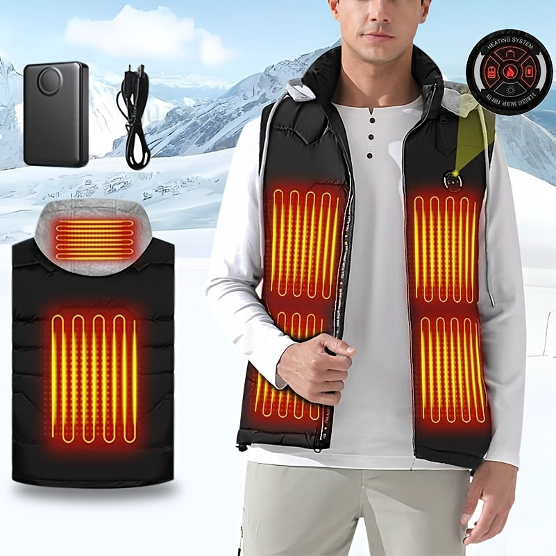 Men's Heated Vest With Gray Hooded