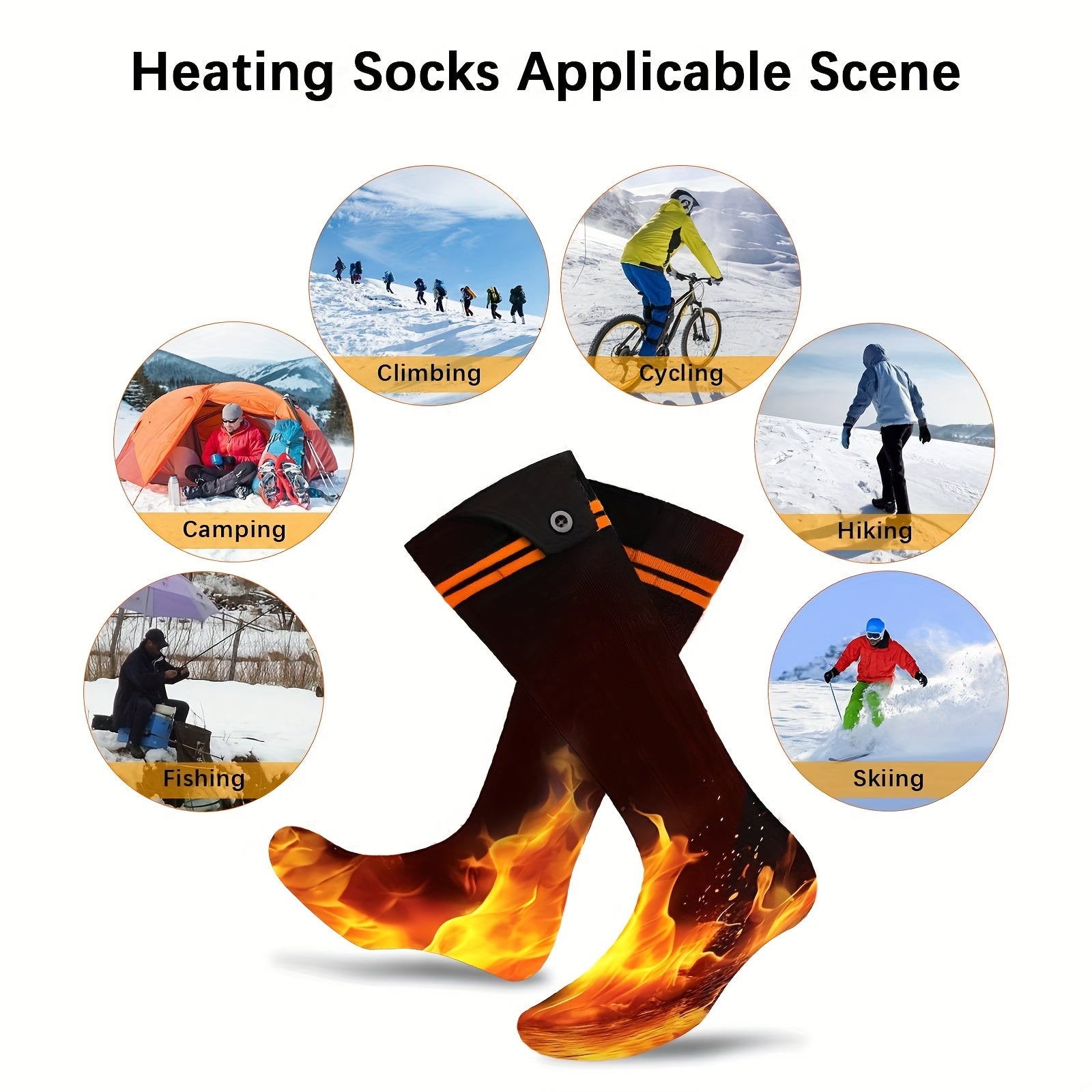 Heated Socks With 5V 5000mAh Power Battery