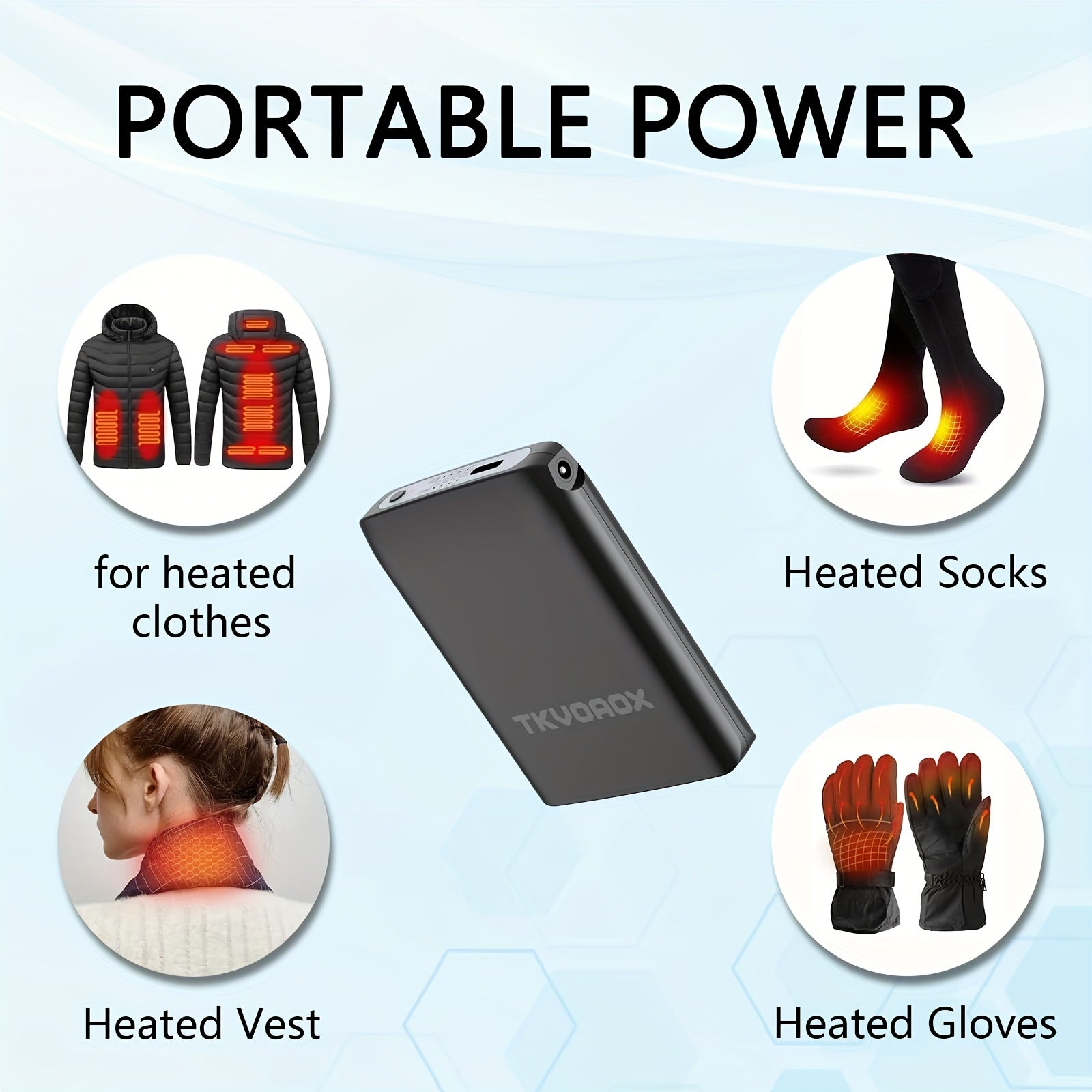 Heated Socks With 5V 5000mAh Power Battery