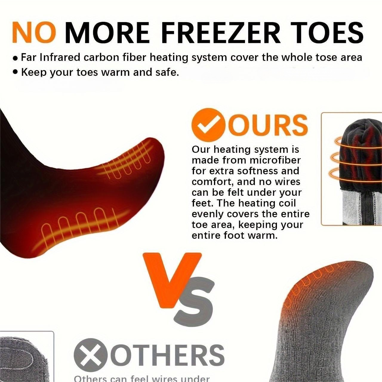 Heated Socks With 5V 5000mAh Power Battery