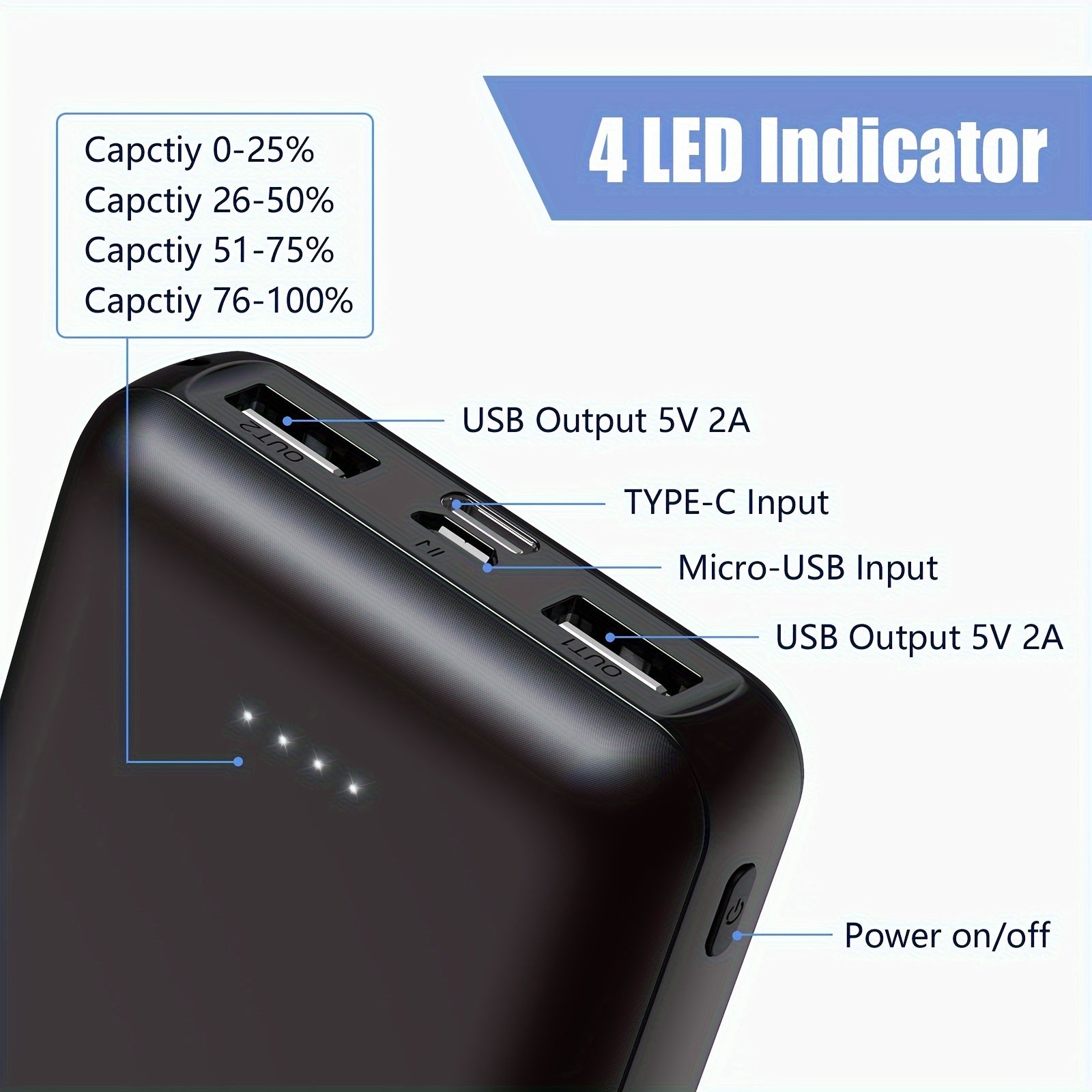 Extra JVUOO 5V 10000mAh Jacket&Vest Battery