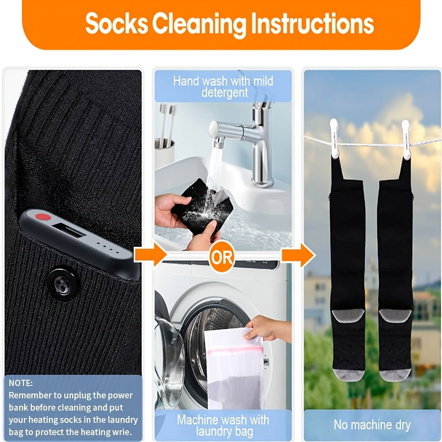 Heated Joint Socks With 5V 5000mAh Power Battery