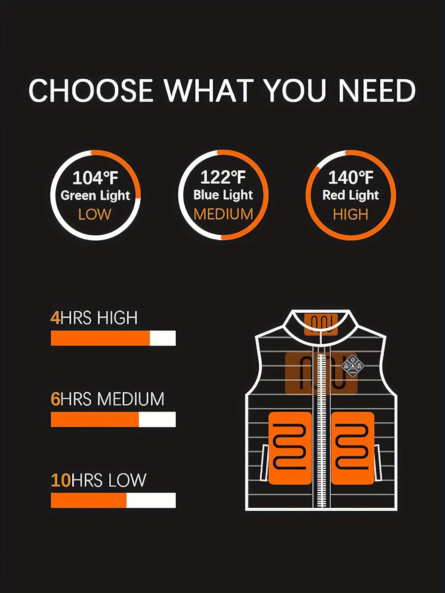 Women's Heated Houndstooth Black Vest